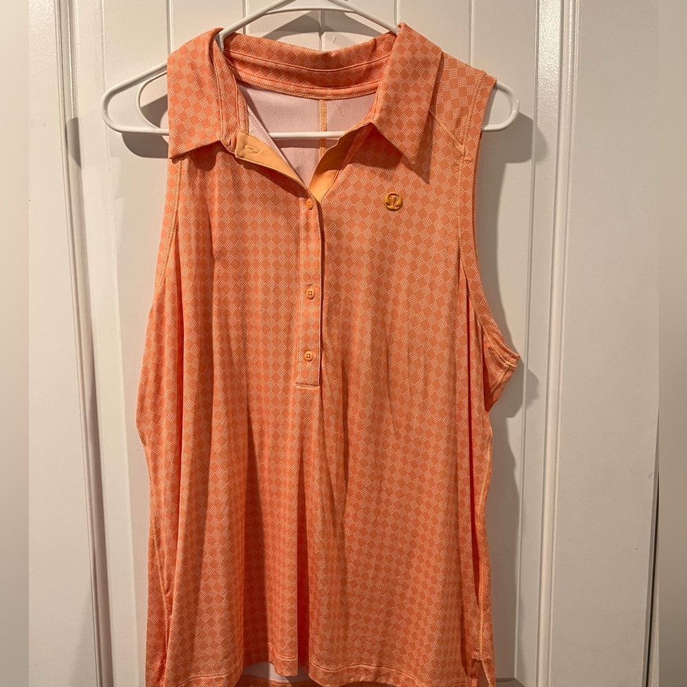 Lululemon sleeveless quick dry polo shirt